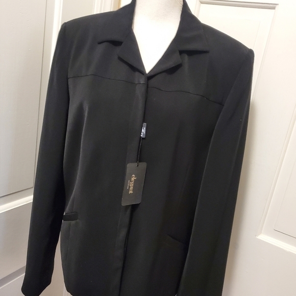 EUC Elegant Collection Black Blazer/Jacket size 14, Classic, Business Casual - Picture 10 of 10
